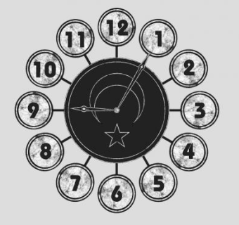 创意的数字挂钟装饰钟SU模型下载_sketchup草图大师SKP模型