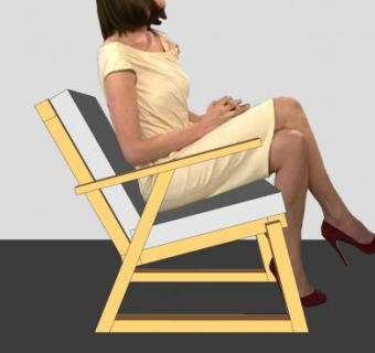 简单的木沙发SU模型下载_sketchup草图大师SKP模型