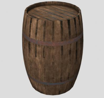 木酒桶SU模型下载_sketchup草图大师SKP模型