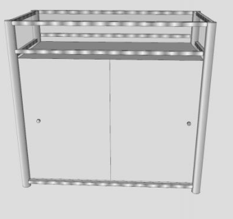 展示台展销台SU模型下载_sketchup草图大师SKP模型