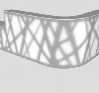 光亮公司前台柜SU模型下载_sketchup草图大师SKP模型