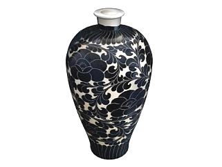 陶瓷古董花瓶装饰品SU模型下载_sketchup草图大师SKP模型