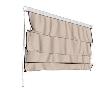 罗马帘窗帘子SU模型下载_sketchup草图大师SKP模型