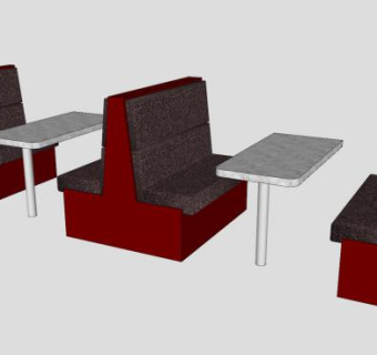 卡座沙发座椅SU模型下载_sketchup草图大师SKP模型