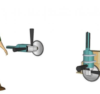 锯木机SU模型_su模型下载 草图大师模型_SKP模型