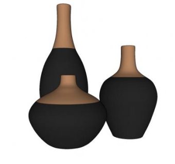 泥罐工艺品花瓶SU模型下载_sketchup草图大师SKP模型