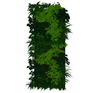 精细的绿植墙SU模型下载_sketchup草图大师SKP模型