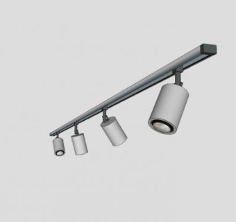 轨道灯射灯灯具SU模型下载_sketchup草图大师SKP模型