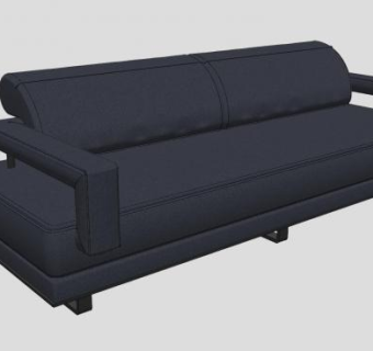 现代造型直沙发家具SU模型下载_sketchup草图大师SKP模型