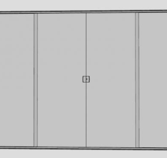玻璃推门SU模型下载_sketchup草图大师SKP模型