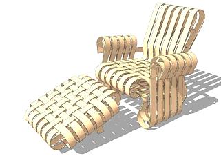 特制休闲沙发<em>椅躺椅</em>单人椅SU模型下载_sketchup草图...