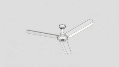 白色吊扇SU模型下载_sketchup草图大师SKP模型