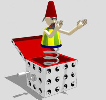 惊吓玩偶盒子SU模型下载_sketchup草图大师SKP模型