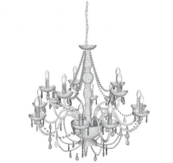 欧式华丽蜡烛吊灯SU模型下载_sketchup草图大师SKP模型