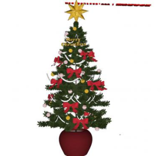 装饰圣诞树SU模型下载_sketchup草图大师SKP模型