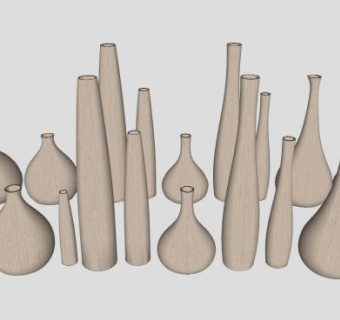 陶器瓶瓶罐罐SU模型下载_sketchup草图大师SKP模型