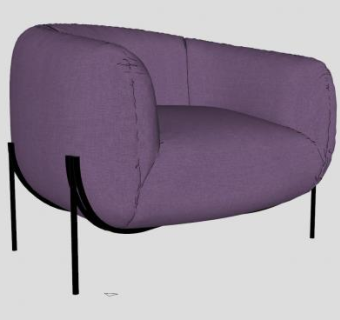 单座小沙发家具SU模型下载_sketchup草图大师SKP模型