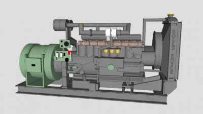 汽轮发电机SU模型_su模型下载 草图大师模型_SKP模型