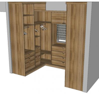 更衣室衣帽间衣柜SU模型下载_sketchup草图大师SKP模型