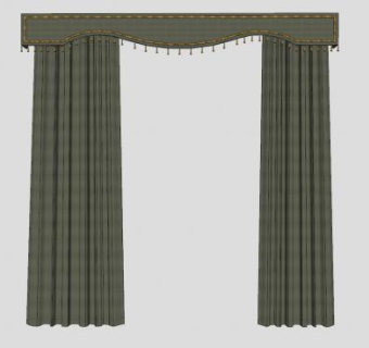 欧式窗帘布sketchup模型下载_sketchup草图大师SKP模型