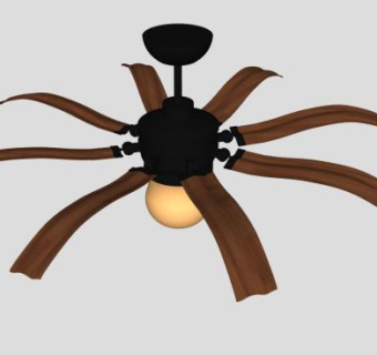 吊扇风扇灯SU模型下载_sketchup草图大师SKP模型