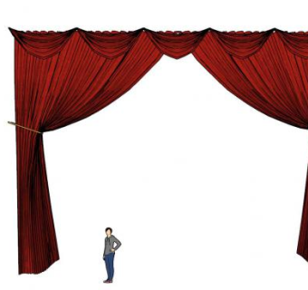 剧院的窗帘幕布SU模型下载_sketchup草图大师SKP模型