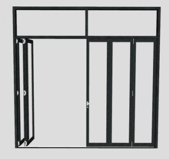 阳台玻璃门SU模型下载_sketchup草图大师SKP模型