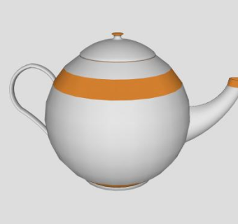 欧式小茶壶SU模型下载_sketchup草图大师SKP模型