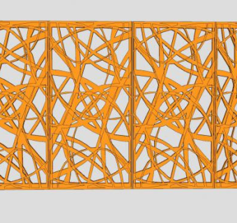 木质雕刻版装饰板SU模型下载_sketchup草图大师SKP模型