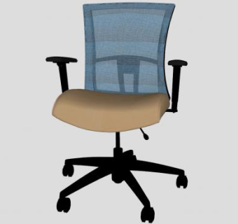 电脑椅旋转椅休闲椅SU模型下载_sketchup草图大师SKP模型