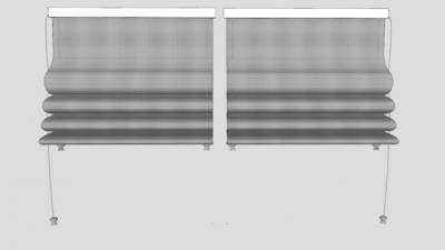 手拉式罗马帘窗帘SU模型下载_sketchup草图大师SKP模型
