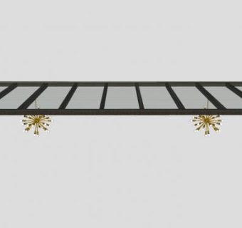 玻璃吊顶吊灯SU模型下载_sketchup草图大师SKP模型