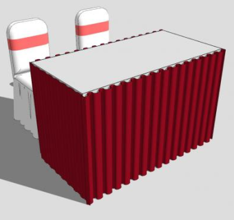 签到台桌椅组合SU模型下载_sketchup草图大师SKP模型