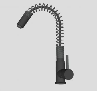 不锈钢洗手池水龙头SU模型下载_sketchup草图大师SKP模型