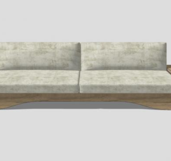 简单木制现代沙发SU模型下载_sketchup草图大师SKP模型