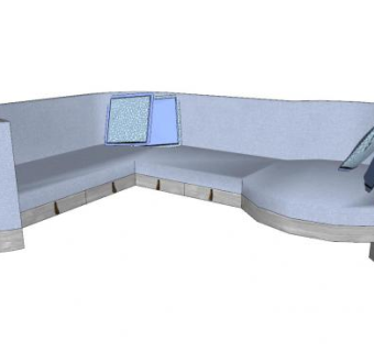 现代休闲沙发SU模型下载_sketchup草图大师SKP模型