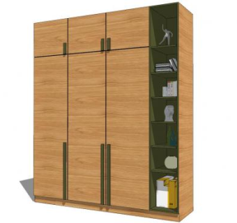 衣柜柜子家具组合SU模型下载_sketchup草图大师SKP模型