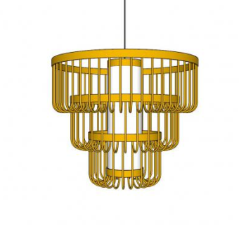 简约装饰吊灯灯具SU模型下载_sketchup草图大师SKP模型