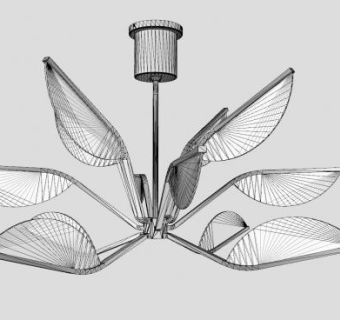 叶子形状吊灯SU模型下载_sketchup草图大师SKP模型