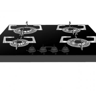 欧式4眼煤气灶燃气灶SU模型下载_sketchup草图大师SKP模型