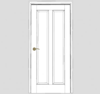 自带门套的房间门SU模型下载_sketchup草图大师SKP模型