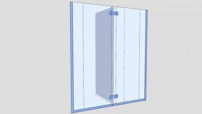 淋浴隔断门SU模型下载_sketchup草图大师SKP模型