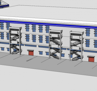 工业厂房建筑SU模型设计模型