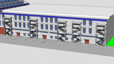 工业厂房建筑SU模型设计模型