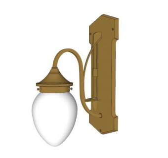 欧简小壁灯SU模型下载_sketchup草图大师SKP模型