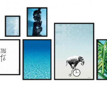 照片墙形状SU模型下载_sketchup草图大师SKP模型