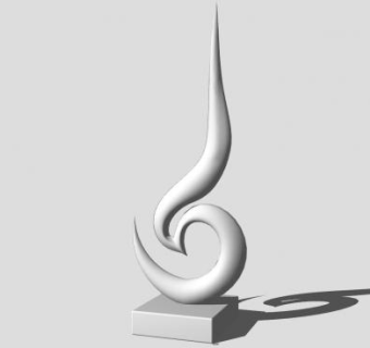 抽象孔雀雕塑工艺品SU模型下载_sketchup草图大师SKP模型