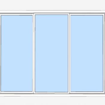 落地窗样式SU模型下载_sketchup草图大师SKP模型