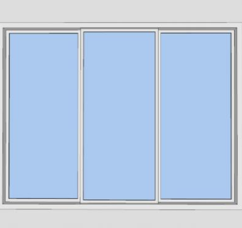 落地窗样式SU模型下载_sketchup草图大师SKP模型