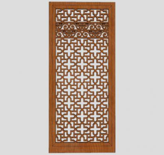 木质雕花板SU模型下载_sketchup草图大师SKP模型